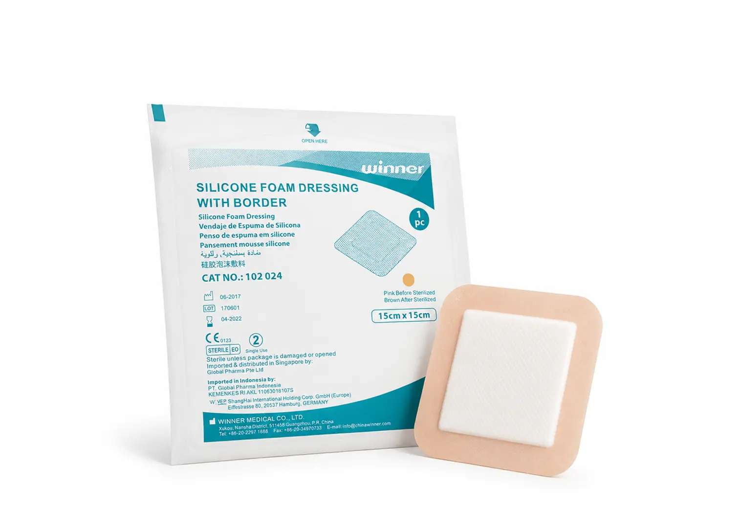 Silicone Foam Dressing With Border