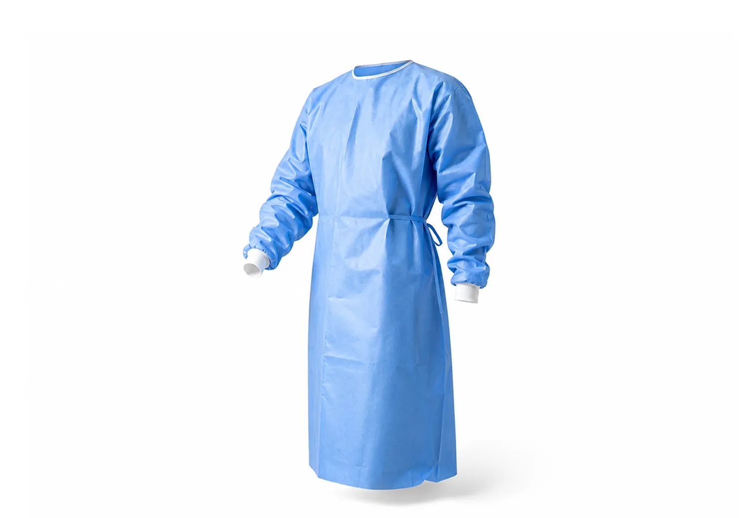 Isolation Gown Blue /30Gsm Knitted Cuff